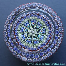 Load image into Gallery viewer, Post 1978 Scottish Perthshire Paperweight with Polished Facet on the Top &amp; P cane in Outer Ring

