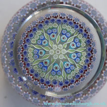 Load image into Gallery viewer, Post 1978 Scottish Perthshire Paperweight with Polished Facet on the Top &amp; P cane in Outer Ring

