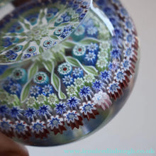 Load image into Gallery viewer, Post 1978 Scottish Perthshire Paperweight with Polished Facet on the Top &amp; P cane in Outer Ring

