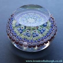 Load image into Gallery viewer, Post 1978 Scottish Perthshire Paperweight with Polished Facet on the Top &amp; P cane in Outer Ring

