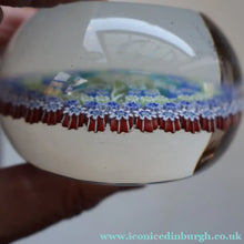 Load image into Gallery viewer, Post 1978 Scottish Perthshire Paperweight with Polished Facet on the Top &amp; P cane in Outer Ring

