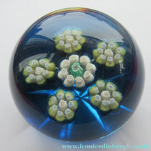 Load image into Gallery viewer, 1970s Perthshire Paperweight Kingfisher / Green Base PP10
