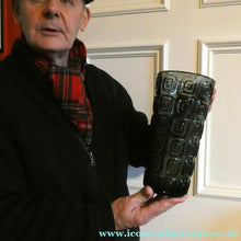 Load image into Gallery viewer, Vintage 1970s POLISH Glass "Krater" Vase by Jan Sylwester Drost for Zabkowice Glass
