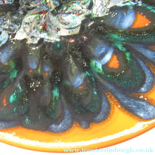 Load image into Gallery viewer, 1970s Poole DELPHIS Fruit Bowl. Abstract Designs in Orange &amp; Dark Blue Shades
