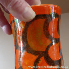 Load image into Gallery viewer, 1970s Orange Poole Dephis Vase
