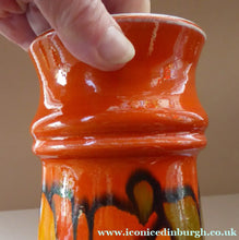 Load image into Gallery viewer, 1970s Orange Poole Delphis Vase
