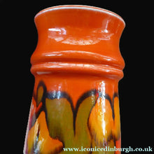 Load image into Gallery viewer, 1970s Orange Poole Delphis Vase

