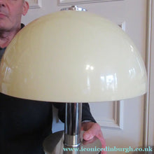 Load image into Gallery viewer, 1970s Vintage Italian Prova Table Lamp with Cream Plastic Mushroom Shade
