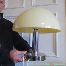 Load image into Gallery viewer, 1970s Vintage Italian Prova Table Lamp with Cream Plastic Mushroom Shade
