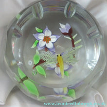 Load image into Gallery viewer, Vintage Allan Scott J Glass Jay Glass Lampwork Scottish Paperweight with Dragonfly
