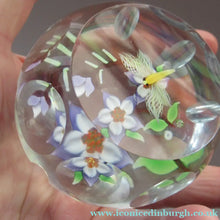 Load image into Gallery viewer, Vintage Allan Scott J Glass Jay Glass Lampwork Scottish Paperweight with Dragonfly
