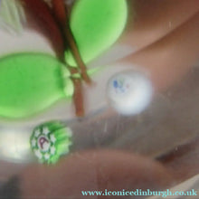 Load image into Gallery viewer, Vintage Allan Scott J Glass Jay Glass Lampwork Scottish Paperweight with Dragonfly
