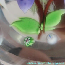 Load image into Gallery viewer, Vintage Allan Scott J Glass Jay Glass Lampwork Scottish Paperweight with Dragonfly
