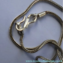 Load image into Gallery viewer, 1970s Vintage "RH" Sterling Silver Ingot PENDANT &amp; Thick Snake CHAIN. Hallmarked Edinburgh 1979
