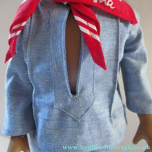 Load image into Gallery viewer, Vintage 1970s Sasha Doll Gregor in Denim Outfit. Original Tag
