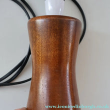 Load image into Gallery viewer, Vintage Scandinavian Style Teak Table Lamp  Height: 9 inches REWIRED &amp; WORKING
