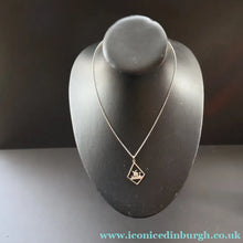 Load image into Gallery viewer, 1970s Vintage Scottish SHETLAND SILVER Viking Boat Necklace tin Original Box

