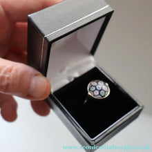 Load image into Gallery viewer, Vintage 1977 SCOTTISH Hallmarked Solid Silver &amp; Millefiori CAITHNESS GLASS Ring (Size N)
