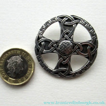 Load image into Gallery viewer, 1970s Scottish Silver Celtic  Knotwork Brooch by John Hart
