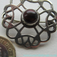 Load image into Gallery viewer, 1970s Scottish Silver Brooch with Central Stone. Probably by John Hart
