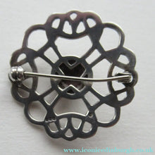 Load image into Gallery viewer, 1970s Scottish Silver Brooch with Central Stone. Probably by John Hart
