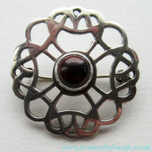 Load image into Gallery viewer, 1970s Scottish Silver Brooch with Central Stone. Probably by John Hart
