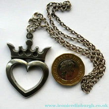 Load image into Gallery viewer, Vintage 1970s Luckenbooth Pendant in PEWTER by David William Harkison - Scottish Pewter Jewellery
