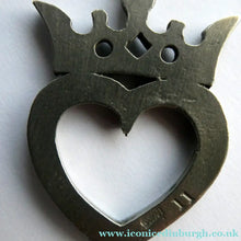 Load image into Gallery viewer, Vintage 1970s Luckenbooth Pendant in PEWTER by David William Harkison - Scottish Pewter Jewellery
