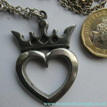 Load image into Gallery viewer, Vintage 1970s Luckenbooth Pendant in PEWTER by David William Harkison - Scottish Pewter Jewellery
