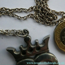 Load image into Gallery viewer, Vintage 1970s Luckenbooth Pendant in PEWTER by David William Harkison - Scottish Pewter Jewellery
