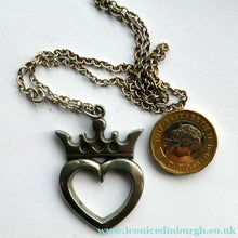 Load image into Gallery viewer, Vintage 1970s Luckenbooth Pendant in PEWTER by David William Harkison - Scottish Pewter Jewellery
