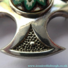 Load image into Gallery viewer, 1970s Caithness Glass Pendant Miniature Millefiori Paperweight Set in Silver Luckenbooth
