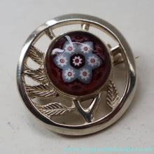 Load image into Gallery viewer, Vintage 1971 SCOTTISH Solid Silver &amp; Millefiori CAITHNESS GLASS Brooch
