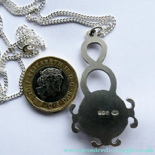Load image into Gallery viewer, Vintage 1970s SCOTTISH Silver &amp; Millefiori CAITHNESS GLASS Pendant. Edinburgh Hallmark 1971
