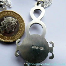 Load image into Gallery viewer, Vintage 1970s SCOTTISH Silver &amp; Millefiori CAITHNESS GLASS Pendant. Edinburgh Hallmark 1971
