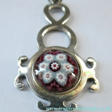 Load image into Gallery viewer, Vintage 1970s SCOTTISH Silver &amp; Millefiori CAITHNESS GLASS Pendant. Edinburgh Hallmark 1971
