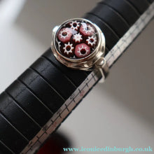 Load image into Gallery viewer, Vintage 1977 SCOTTISH Hallmarked Solid Silver &amp; Millefiori CAITHNESS GLASS Ring (Size R) 
