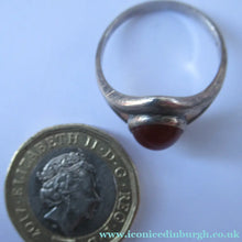 Load image into Gallery viewer, 1970s Ortak Silver Ring with Cornelian. UK Size P 1/2
