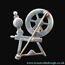 Load image into Gallery viewer, SCOTTISH SILVER Ortak Vintage 1970s Spinning Wheel Brooch. Designed by Malcolm Gray
