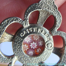Load image into Gallery viewer, Vintage 1970s Scottish Tiny Millefiori Paperweight Pendant by Caithness Glass
