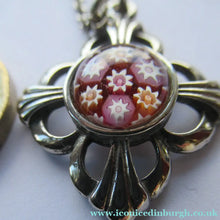 Load image into Gallery viewer, Vintage 1970s Scottish Tiny Millefiori Paperweight Pendant by Caithness Glass
