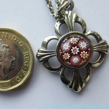 Load image into Gallery viewer, Vintage 1970s Scottish Tiny Millefiori Paperweight Pendant by Caithness Glass
