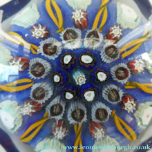 Load image into Gallery viewer, Vintage 1970s Scottish Strathearn Glass Star Shaped Millefiori Paperweight
