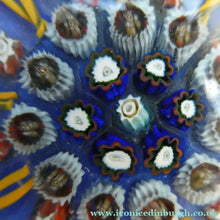 Load image into Gallery viewer, Vintage 1970s Scottish Strathearn Glass Star Shaped Millefiori Paperweight
