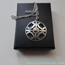 Load image into Gallery viewer, SHETLAND SILVER. Vintage 1970s Hallmarked Pendant by James Kerr of Lerwick. Shetland. Celtic Design

