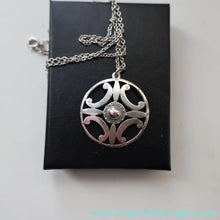 Load image into Gallery viewer, SHETLAND SILVER. Vintage 1970s Hallmarked Pendant by James Kerr of Lerwick. Shetland. Celtic Design
