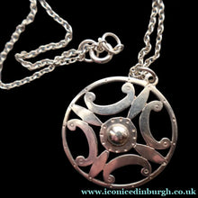 Load image into Gallery viewer, SHETLAND SILVER. Vintage 1970s Hallmarked Pendant by James Kerr of Lerwick. Shetland. Celtic Design
