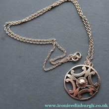 Load image into Gallery viewer, SHETLAND SILVER. Vintage 1970s Hallmarked Pendant by James Kerr of Lerwick. Shetland. Celtic Design
