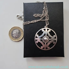 Load image into Gallery viewer, SHETLAND SILVER. Vintage 1970s Hallmarked Pendant by James Kerr of Lerwick. Shetland. Celtic Design
