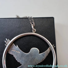 Load image into Gallery viewer, SHETLAND SILVER. Vintage LARGE Hallmarked Brooch by James Kerr of Lerwick. Shetland. Owl Design
